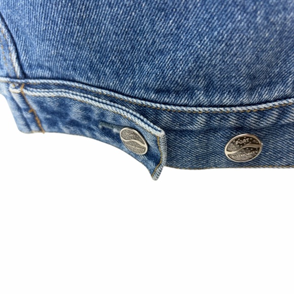 Vintage 90s Y2K Disney Denim Jacket American Flag Back Mickey Patch - Picture 3 of 10